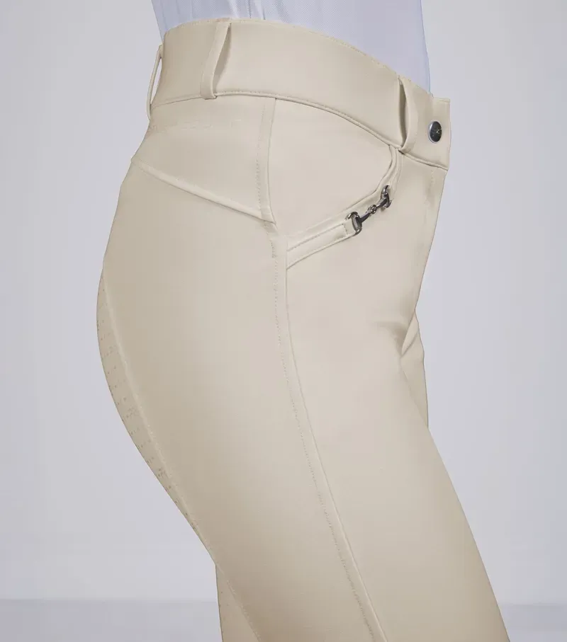 Premier Equine Int. Women's Size 28 Filetto Gel Full Seat Riding Breeches in Vanilla-2