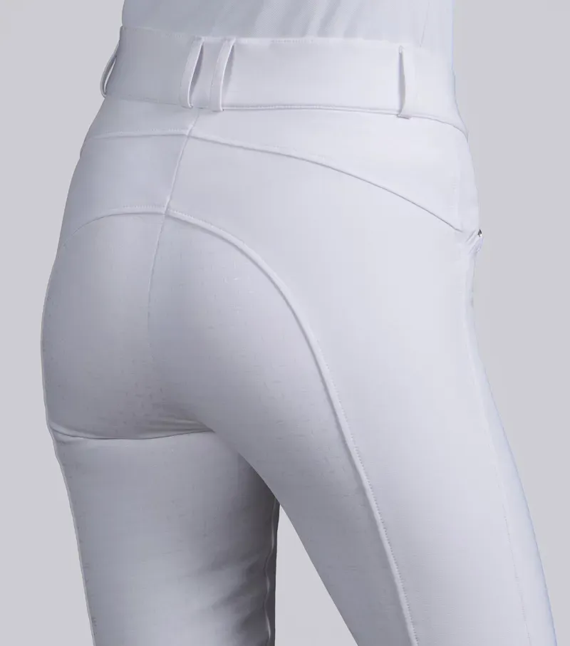 Premier Equine Int. Women's Size 28 Filetto Gel Full Seat Riding Breeches in White-5