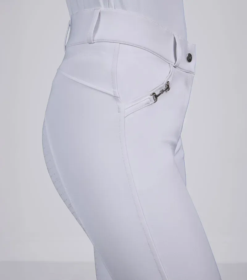 Premier Equine Int. Women's Size 22 Filetto Gel Full Seat Riding Breeches in White-5