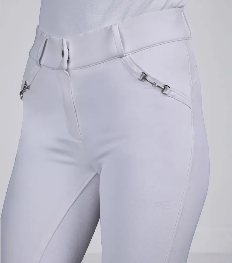 Premier Equine Int. Women's Size 28 Filetto Gel Full Seat Riding Breeches in White-1