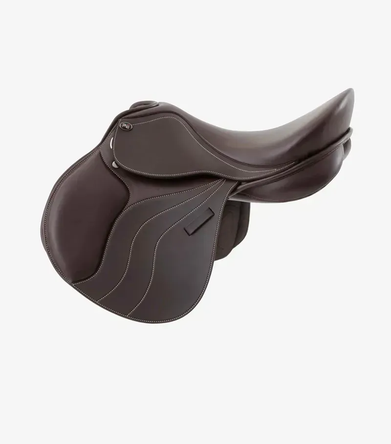 Premier Equine 15.75 Medium Foxhill Pony Synthetic General Purpose Jump Saddle in Brown-1