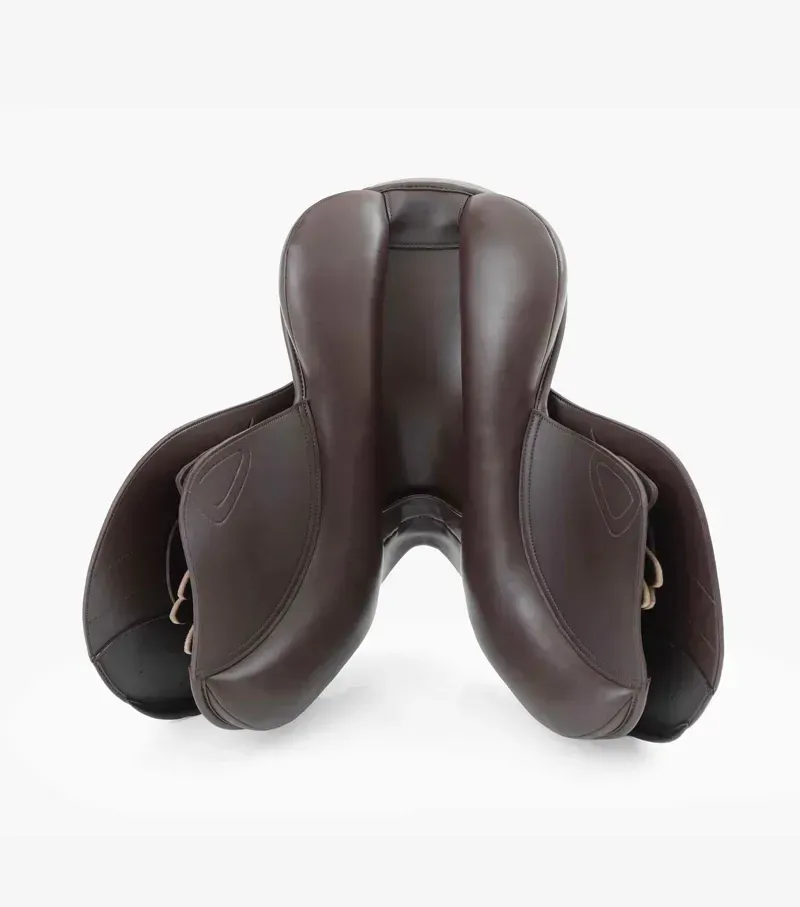 Premier Equine 15.75 Medium Foxhill Pony Synthetic General Purpose Jump Saddle in Brown-4