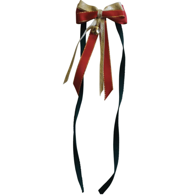ShowQuest Tail Bow with Bell in Red/Blue/Gold