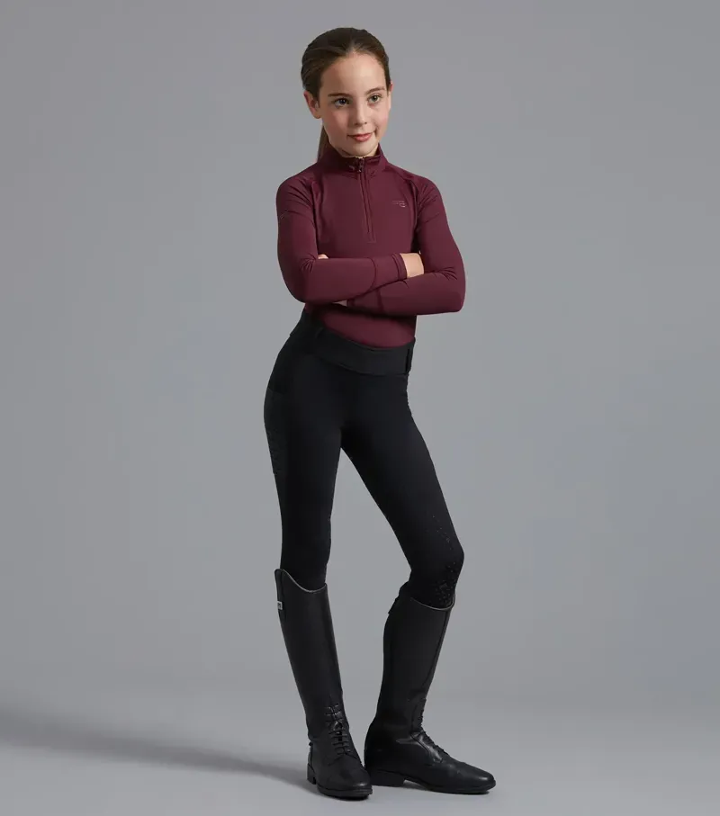 Premier Equine Girls Concerto Riding Tights in Jet Black