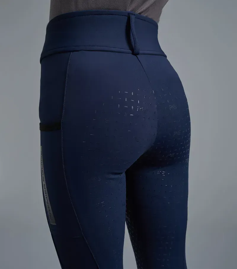 Premier Equine Girls Concerto Riding Tights in Orkney Navy-1