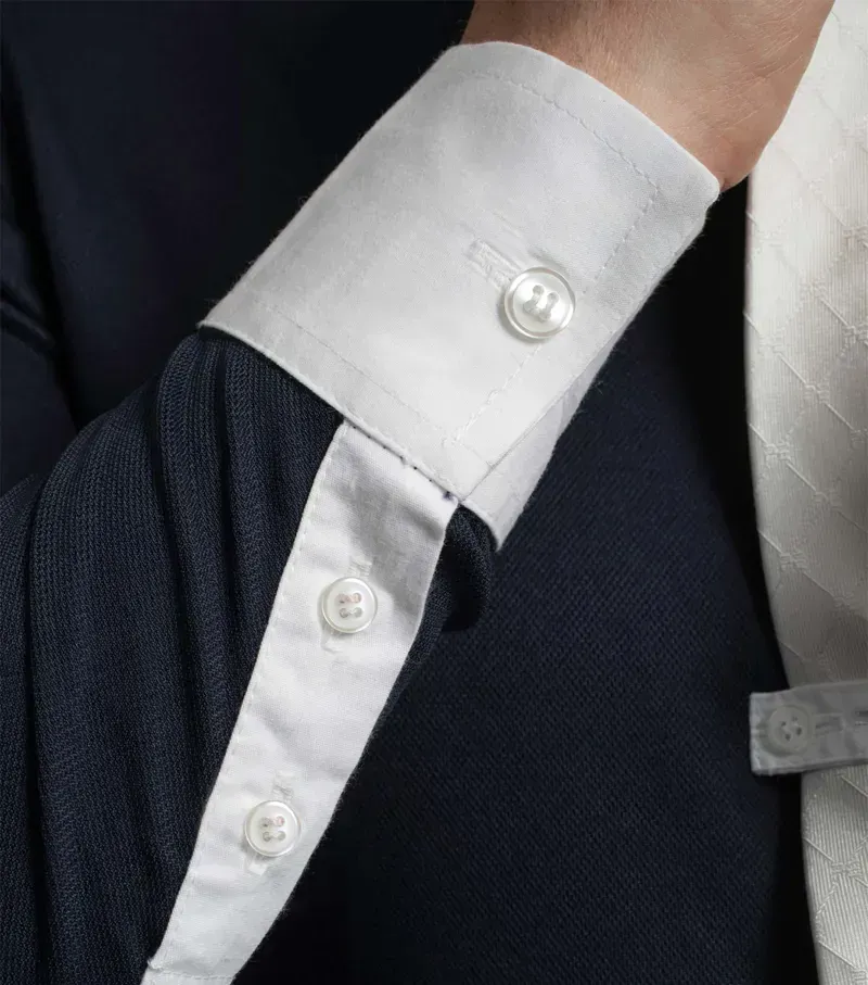 Premier Equine Giulio Long Sleeve Show Shirt in Navy-4