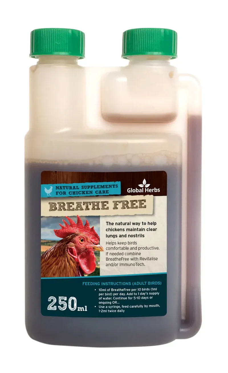 Global Herbs 250ml Poultry Breathe Free in Brown