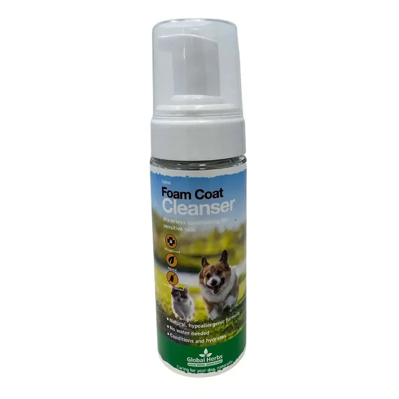 Global Herbs 140 ml Canine Foam Coat Cleanser in Blue