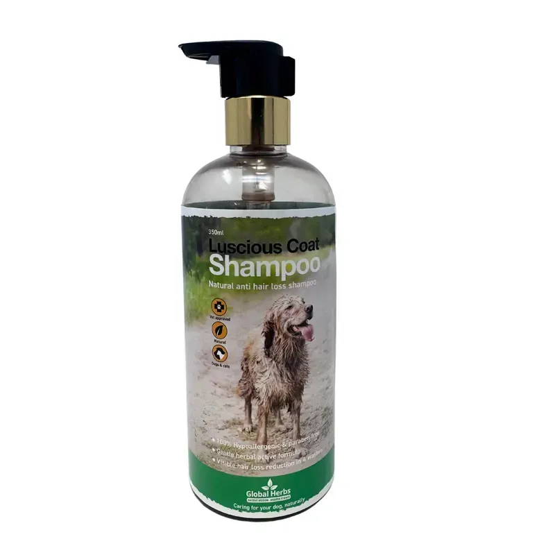 Global Herbs 350 ml Canine Luscious Coat Shampoo in Green