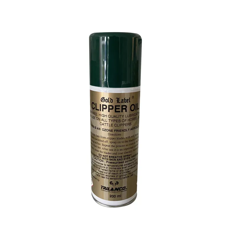 Gold Label 200ml Clipper Oil Aerosol in Gold