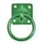 Perry Equestrian Swivel Tie Ring on Plate in Green