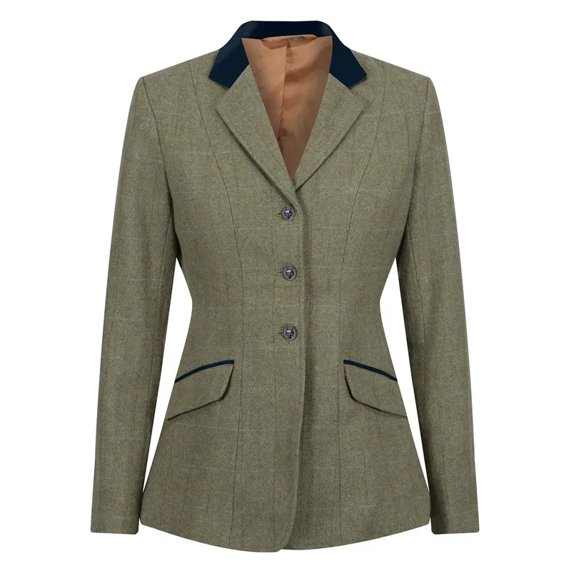 Equetech Thornborough Deluxe Tweed Riding Jacket in Green