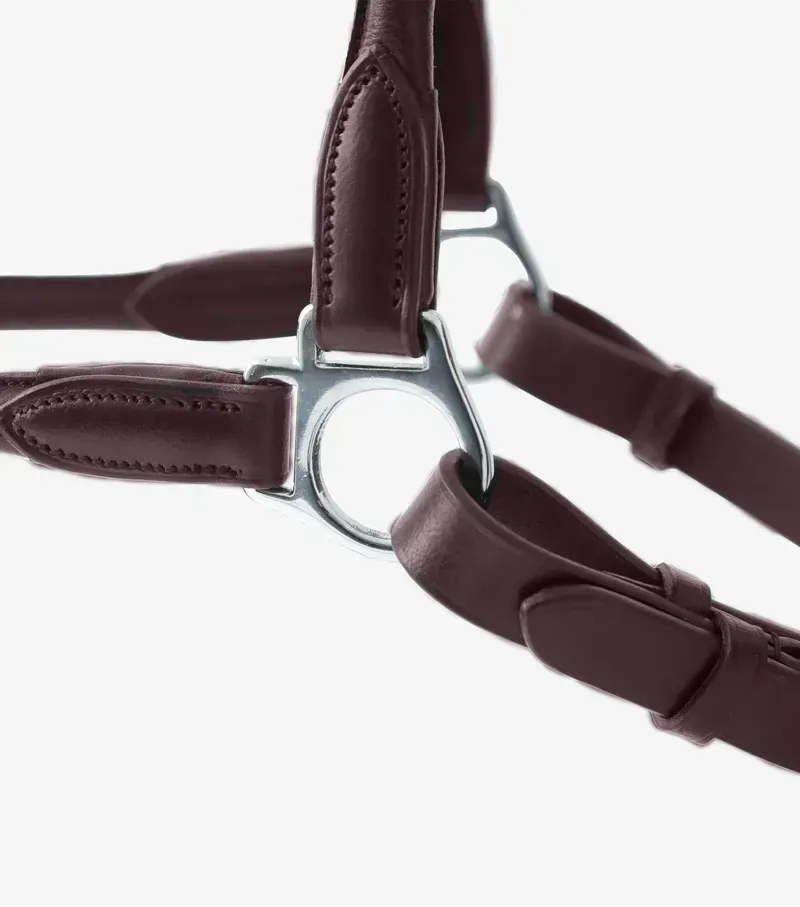Premier Equine Hennaroso Rolled Anatomic Leather Head Collar in Brown-4