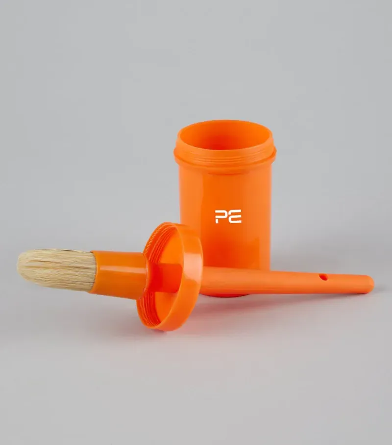 Premier Equine Hoof Oil Brush With Bottle in Orange