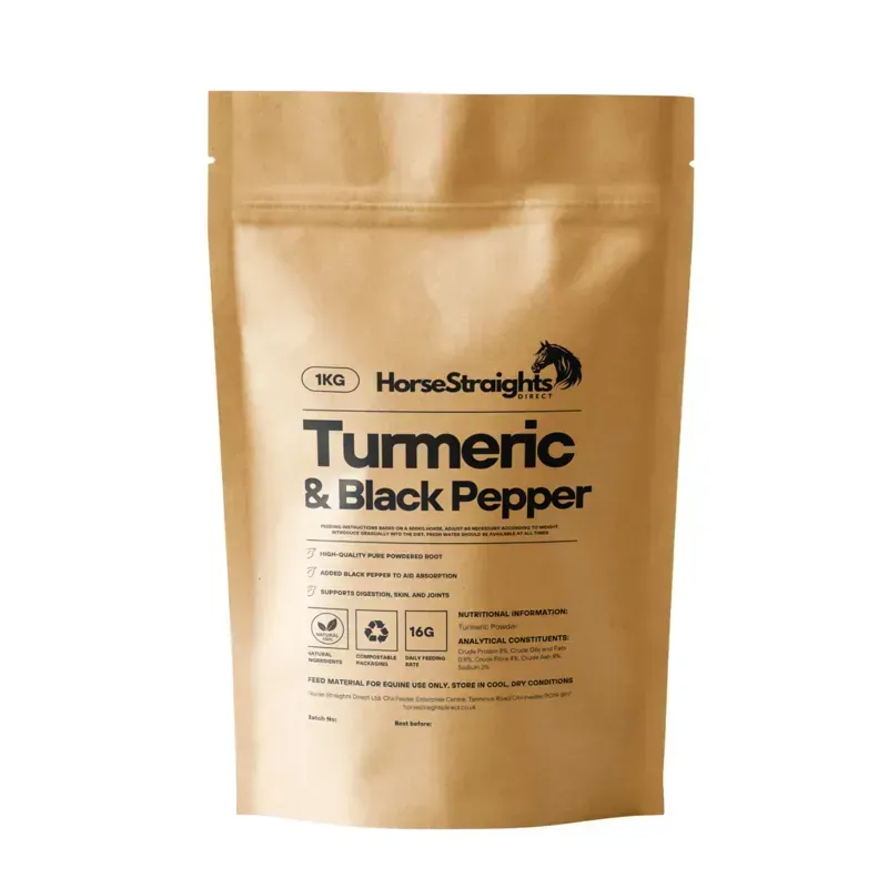 Horse Straights Direct 1 kg Turmeric With Black Pepper in Yellow