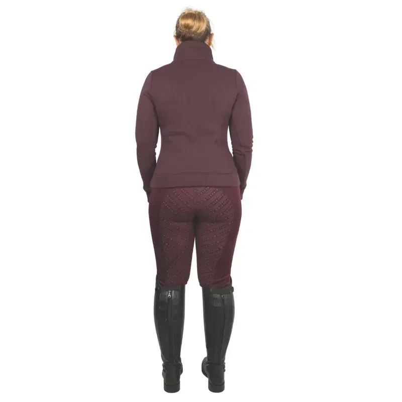 Hy Equestrian Elevate Allure Riding Tights in Berry-1