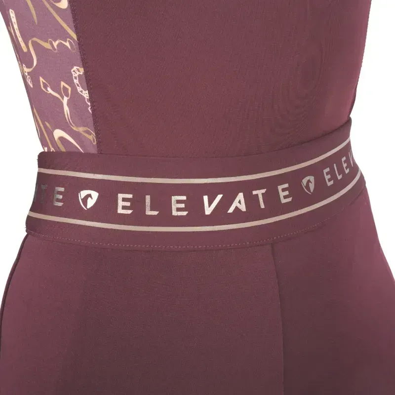 Hy Equestrian Elevate Allure Riding Tights in Berry-3