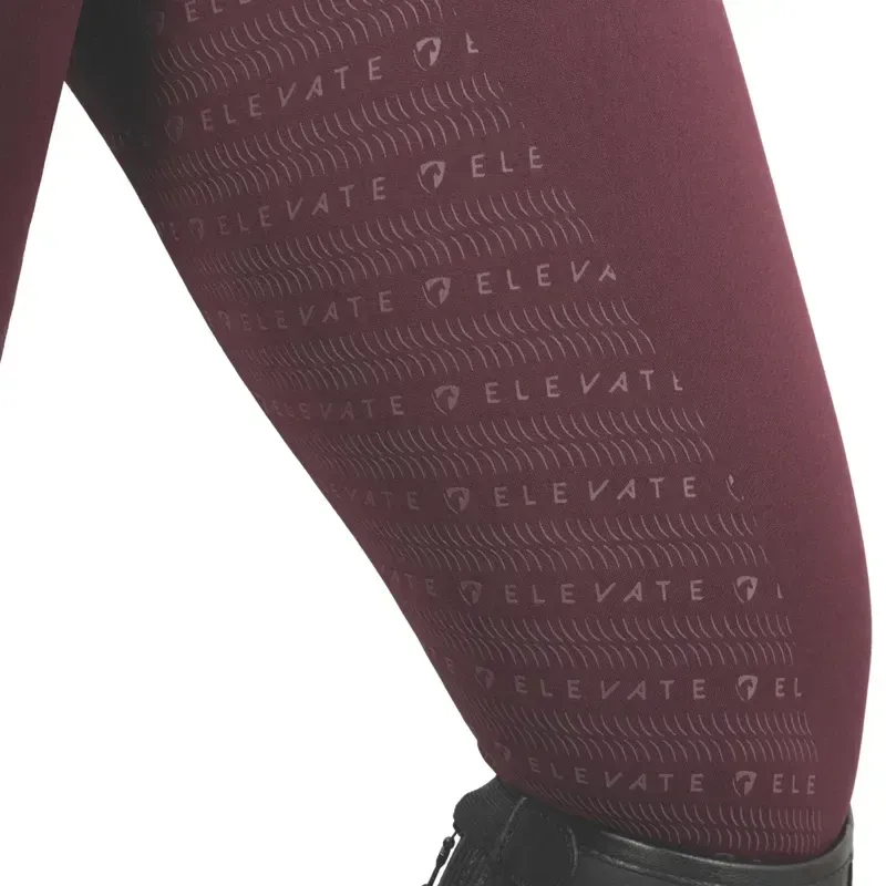 Hy Equestrian Elevate Allure Riding Tights in Berry-4
