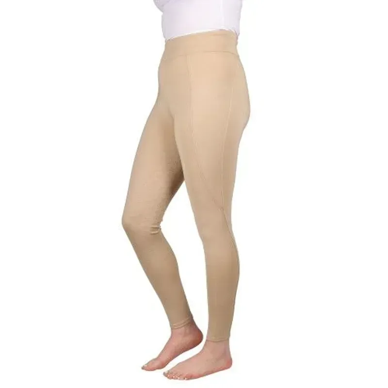 Hy Equestrian Melton Flex Riding Tights in Beige