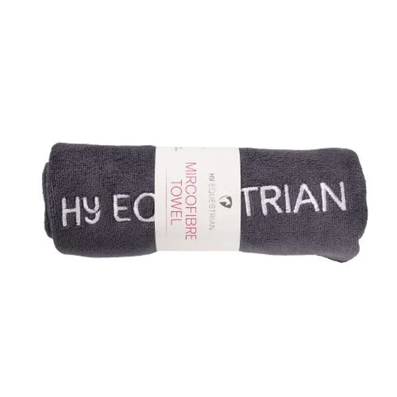 Hy Equestrian 40x40cm Microfibre Towel in Grey