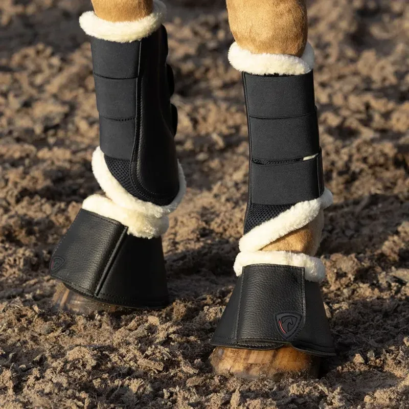 Hy Equestrian ProReaction Performance Air Mesh Brushing Boots in Black-5