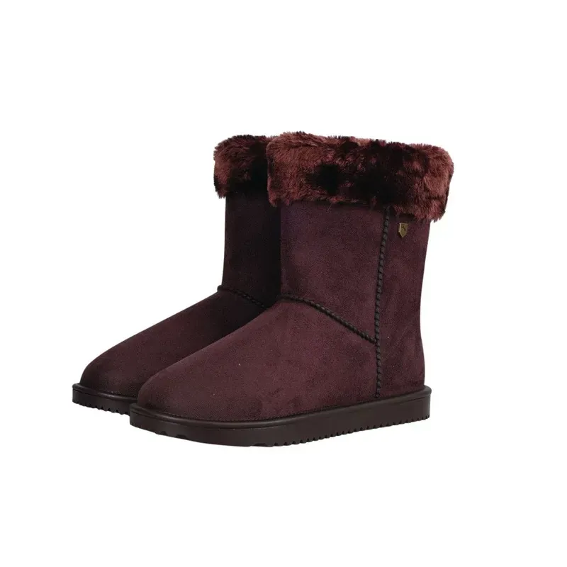 Hy Equestrian Childs Chisworth Waterproof Fleece Boot With Faux Fur in Brown-1