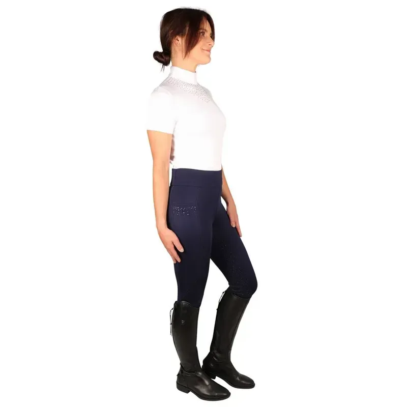 Hy Equestrian Roka Regal Riding Tights in Navy-1