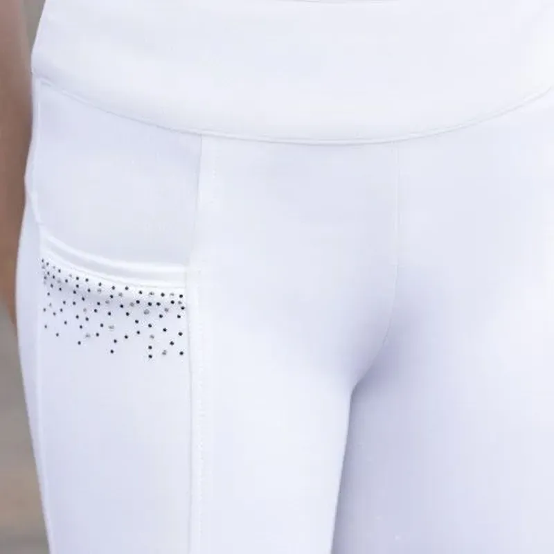 Hy Equestrian Roka Regal Riding Tights in White-1