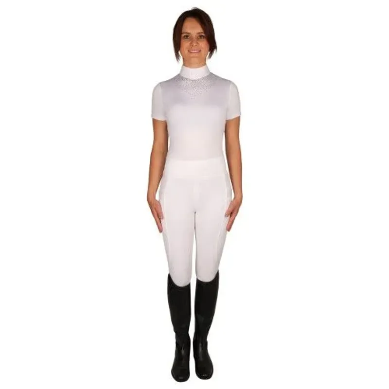 Hy Equestrian Roka Regal Riding Tights in White-3