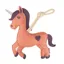 Hy Equestrian Glimmer the Unicorn Stable Toy in Brown
