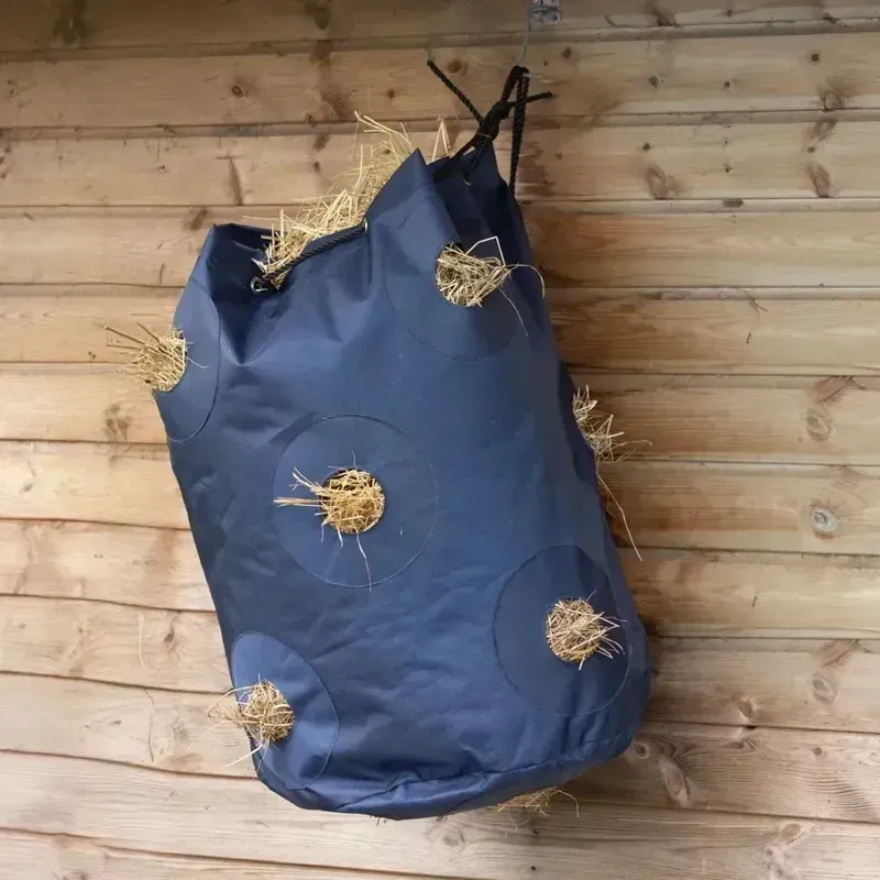 Hy Equestrian Slow Flow Play Hay Bag in Navy-1