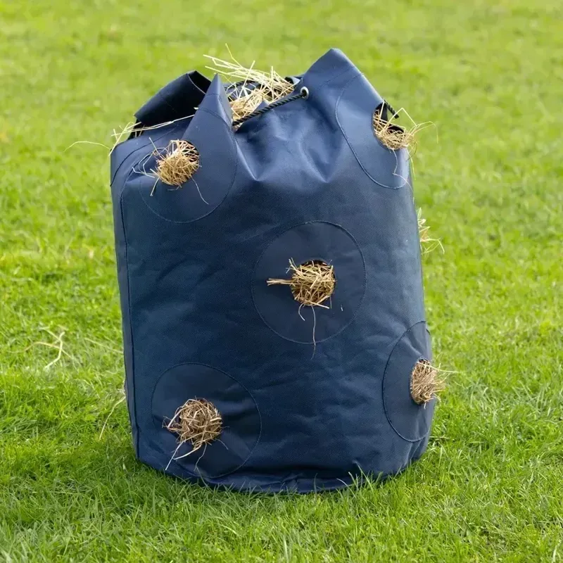 Hy Equestrian Slow Flow Play Hay Bag in Navy-2