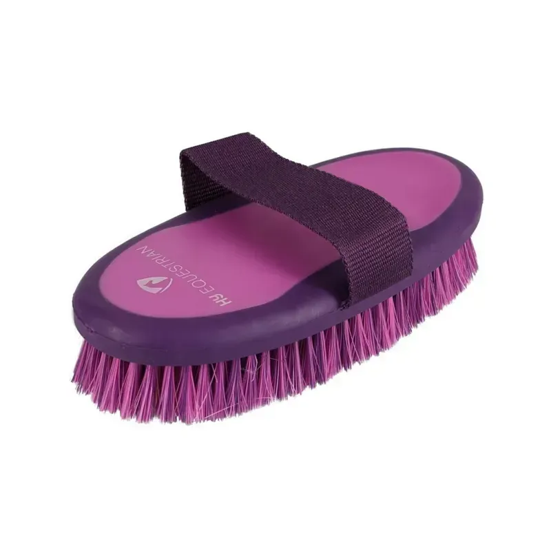 Hy Equestrian 20 x 9.5cm ProGroom Two-Tone Sponge Brush in Purple/Pink