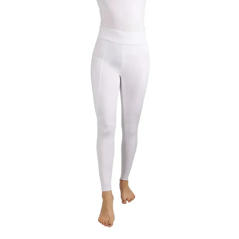 Hy Equestrian Melton Riding Tights in White