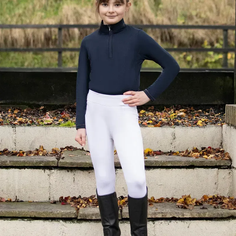 Hy Equestrian Childs Melton Riding Tights in White