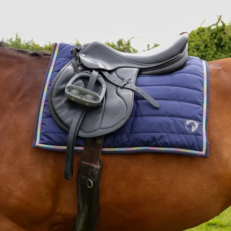 Hy Equestrian Mystic Comfort Pad in Navy/Rainbowdust