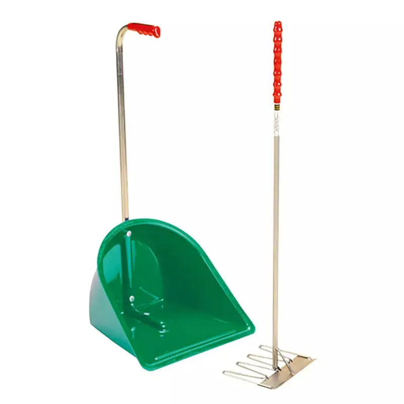 Stubbs Stable Mate Manure Collector with Long Handle Rake in Green