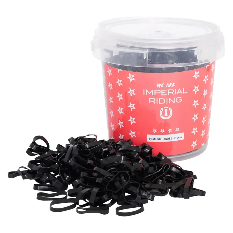 Imperial Riding Plaiting Bands Profi-Box - BLACK 150 gm