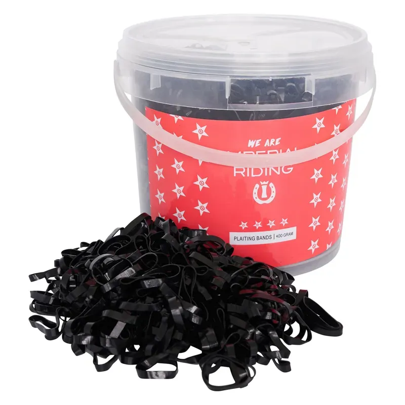 Imperial Riding Plaiting Bands Profi-Box - BLACK 400 gm