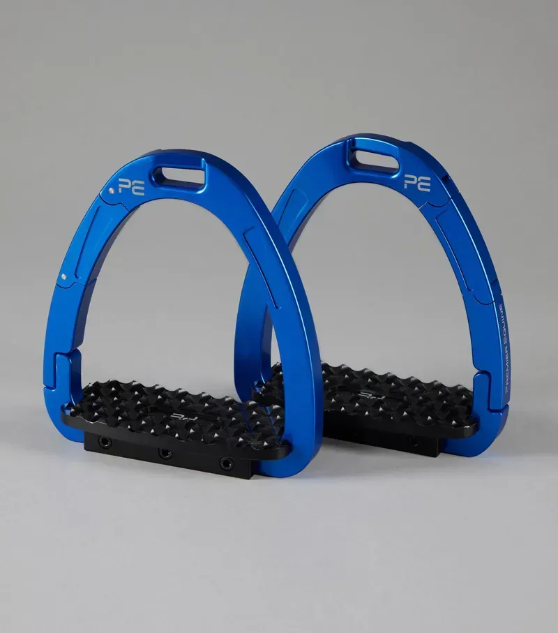 Premier Equine 4.75 / 12cm Intego Duo Safety Stirrups in Blue