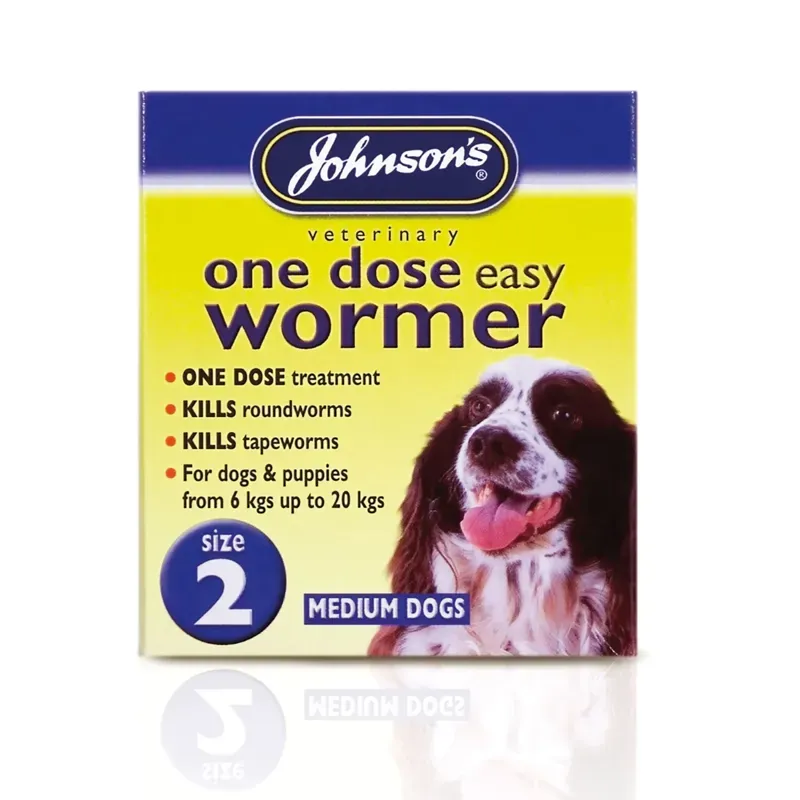 Johnsons Veterinary Easy Wormer One Dose For Size Two Dogs