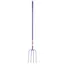 Faulks and Cox Red Gorilla Tubular 4 Prong Long Shaft Manure Fork in Purple