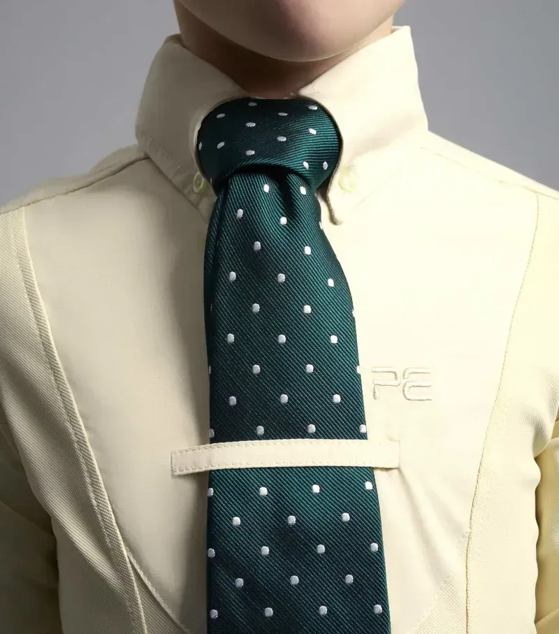 Premier Equine Girls Tessa Long Sleeve Show Shirt in Vanilla-3