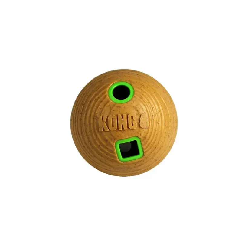 Kong Medium Bamboo Feeder Ball in Brown
