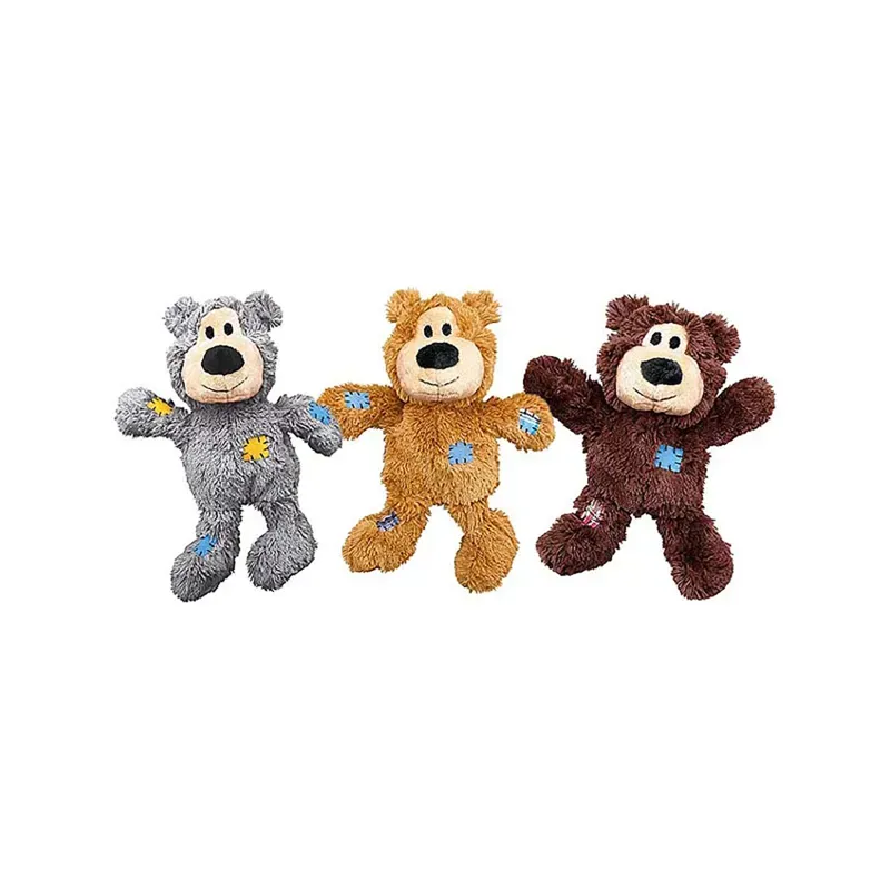 Kong 24 Pack Small/Medium Wild Knots Bear in Grey/Orange/Brown