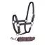 Bitz Soft Handle Two Tone Headcollar Lead Rope Set in Blue
