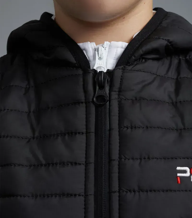 Premier Equine Girl's Mini Lamera Hybrid Riding Gilet in Black-3