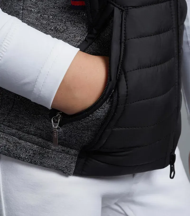 Premier Equine Girl's Mini Lamera Hybrid Riding Gilet in Black-4