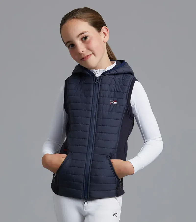 Mini Lamera Girl's Hybrid Riding Gilet / Navy