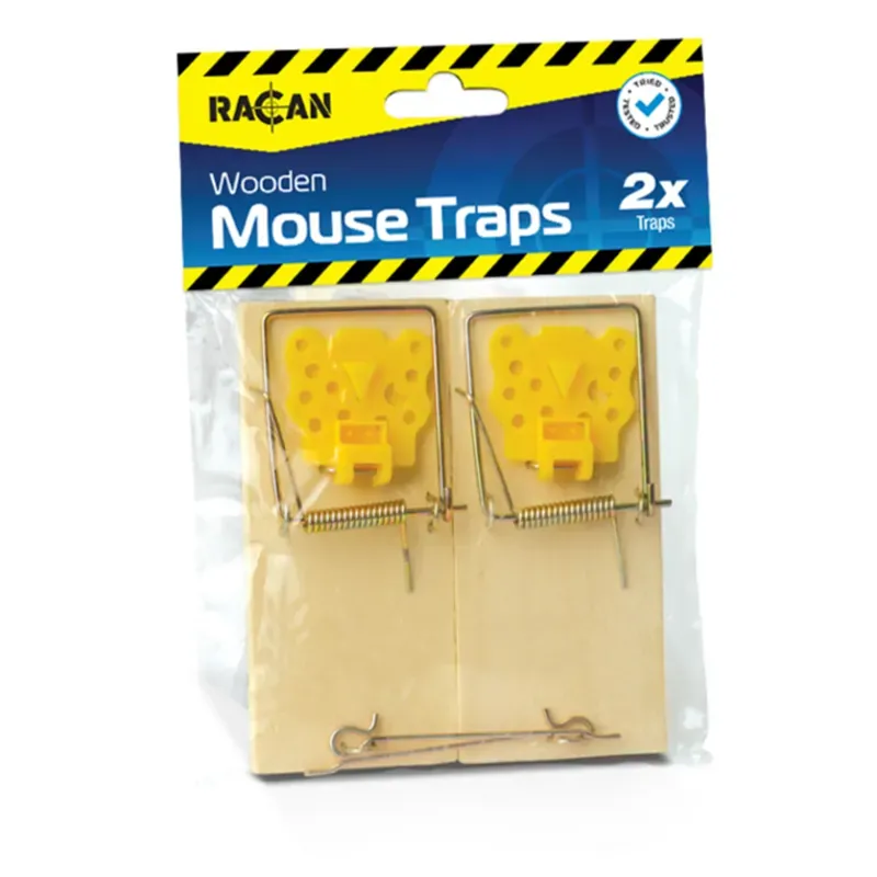 Lodi 2 Pack Racan Wooden Mouse Traps in Brown